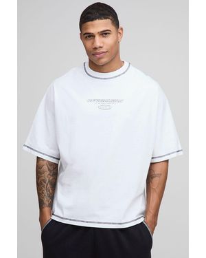 BoohooMAN Extreme Oversized Boxy Official T-Shirt - White