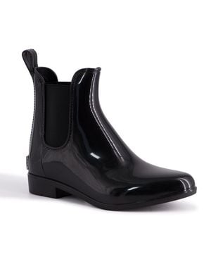 Aus Wooli Australia Rainboots With Sheepskin Insole Included Leather - Black