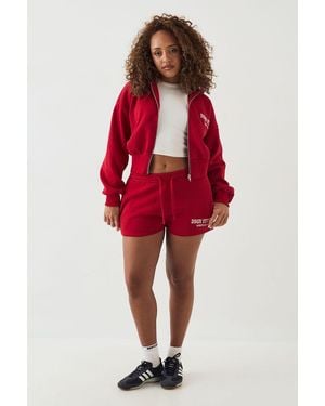 DSGN Studio Applique Sweat Short - Red