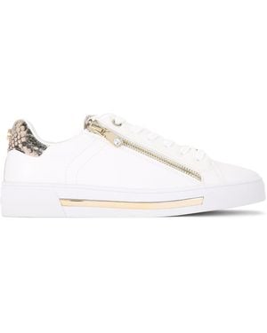 Carvela Kurt Geiger Diamond Zip Trainers - White