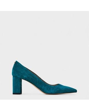 BOSS Janet High Heel Block Court Shoes - Blue