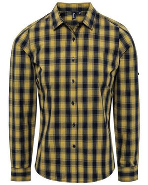PREMIER Ladies Mulligan Checked Long-Sleeved Shirt - Green