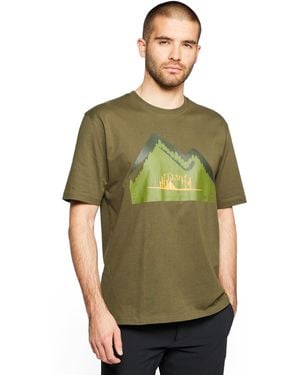 Peter Storm Mountain Tent Short Sleeve T-Shirt Made With 100% Cotton, Casual Tee - Green