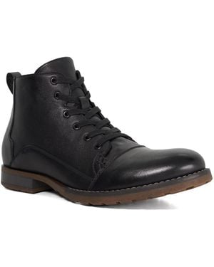 Dune Corrdial Leather Lace-Up Casual Boots - Black