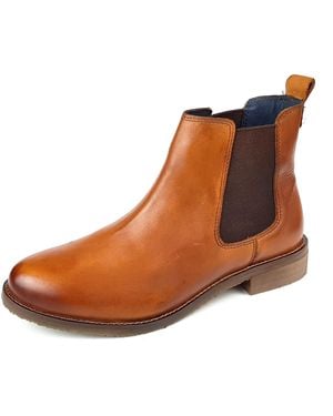 Frank James Aintree Leather Pull On Chelsea Boots - Brown