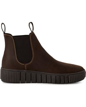 Tamaris Leather Chelsea Ankle Boots - Brown