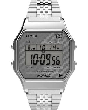 Timex T80 Zilveren Horloge Tw2r79300 - Grijs
