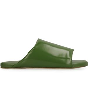 Bottega Veneta Leather Mules - Green