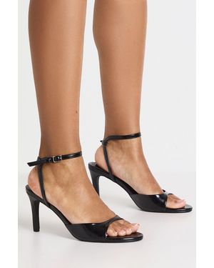 Boohoo Mid Stiletto Round Toe 2 Part Heels - Black
