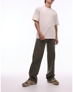 Dickies Unionville Pleated Wide Leg Work Trousers - Green