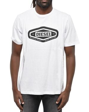 DIESEL Modern Basic Logo T-Shirt Cotton - White