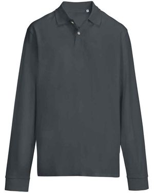 Sol's Adult Pique Long-Sleeved Polo Shirt (Mouse) - Grey
