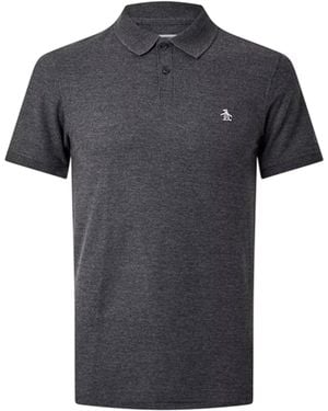 Original Penguin Embroidered Logo Polo Shirt Cotton - Black