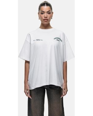 Good For Nothing Graphic Back Print Oversized T-Shirt - White