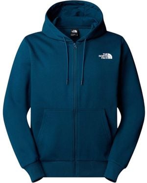 The North Face Simple Dome Full Zip Hoodie Midnight Petrol Cotton - Blue
