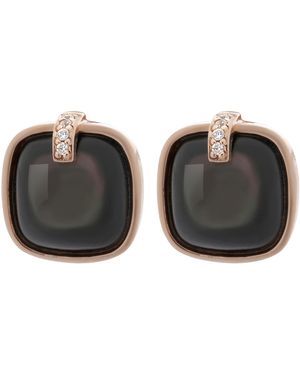 Orphelia 'Larina' 925 Sterling Stud Earrings - Black