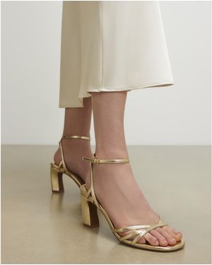 River Island Caged Sandal Heels Pu - Natural