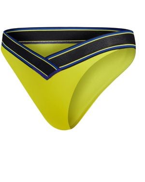 Speedo Solid Patterned V Bottom Swim Brief - Yellow