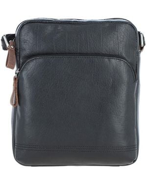 Ashwood Leather 'Bruno' Real Vintage Medium Flight Shoulder Bag - Black