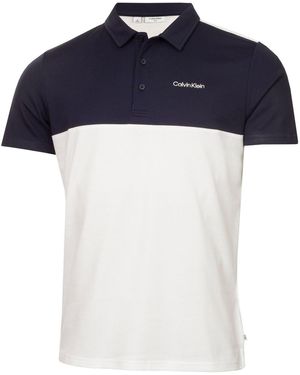 Calvin Klein Jc Block Short Sleeve Performance Polo Shirt - Blue