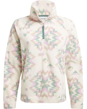 Craghoppers Ladies Lago Half Zip Fleece Top (Calico) - White