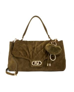 Dune Regency Suede Shoulder Bag - Green