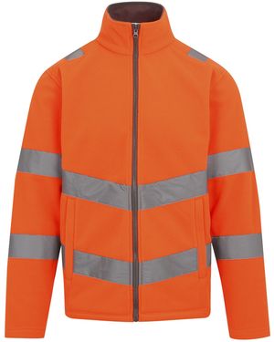Regatta Adults Hi Vis Pro Contract Thor Fleece Zip - Orange