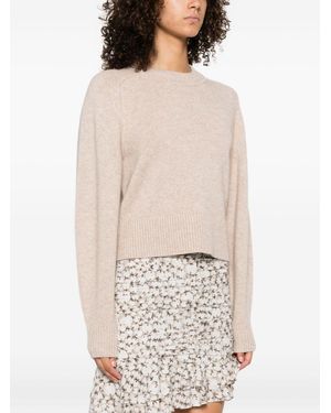 Isabel Marant Zand Wolmix Leandra Trui - Wit