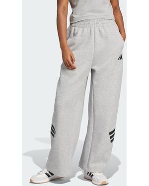 adidas Future Icons 3-Stripes Open-Hem Trousers - Grey