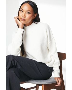 PRINCIPLES High Neck Jumper - White