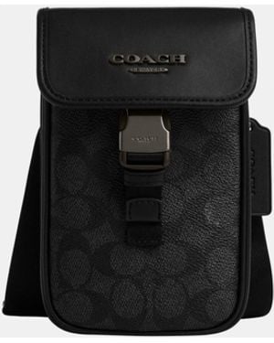 COACH Racer Phone Crossbody - Black