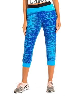 Zumba Sports Pirate Trousers With Double Elastic Waistband Z1B00312 - Blue