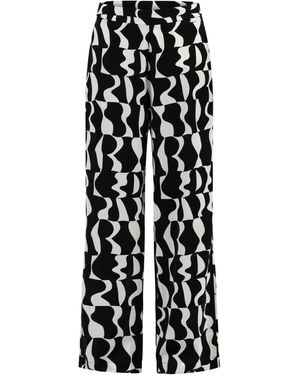 Dreimaster Stof Broek Zwart Wit