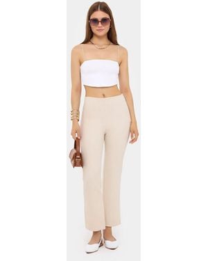 Hiccup High-Waist Straight-Leg Trousers With Zip Detail - White