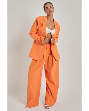 Urban Bliss Linen Wide Leg Trouser - Orange