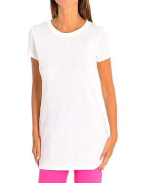 Zumba Short-Sleeved Round Neck Nightgown Z1T00543 - White