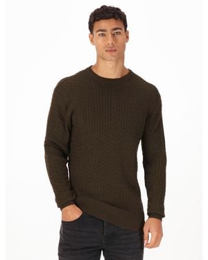 Luke 1977 The Hamptons Textured Knitted Jumper - Grey
