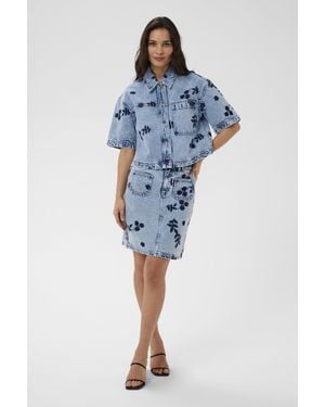 Kaffe Overhemd Kababena Overhemd Baggy Fit - Blauw