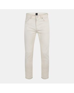 BOSS Five Pocket Design Slim Fit Jeans - Natural