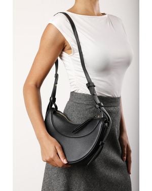 Where's That From 'Envie' Crescent Faux Leather Shoulder Bag - Black