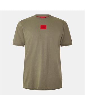 HUGO Regular Fit Diragolino T-Shirt - Green