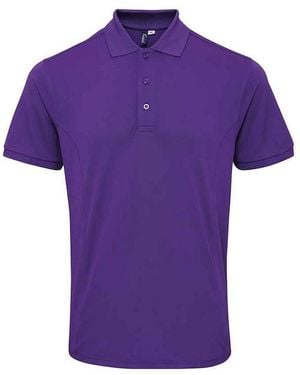 PREMIER Coolchecker Plus Piqu Polo Shirt - Purple