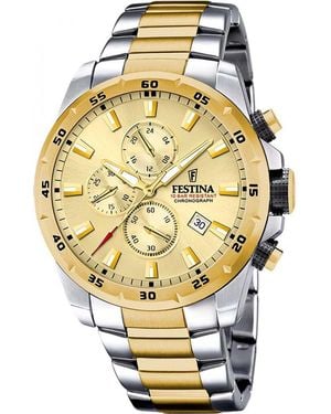 Festina F20562-1 Timeless Chronograph Watch - Metallic