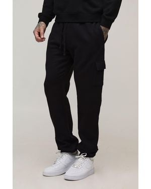 BoohooMAN Tall Basic Regular Fit Cargo Jogger - Black