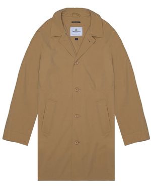 Aquascutum Active Stretch Caban Trench Coat Khaki Jacket - Natural