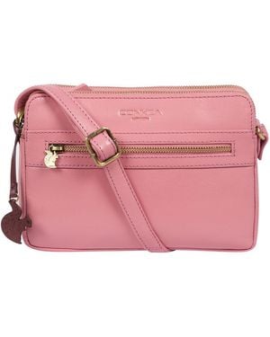 Conkca 'Drew' Blush Leather Cross Body Bag - Pink