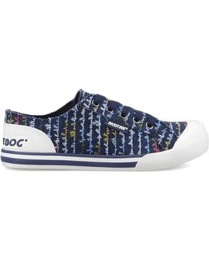 Rocket Dog Jazzin Radio Cotton Trainers - Blue