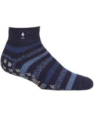Heat Holders Low Cut Thermal Slipper Socks - Blue