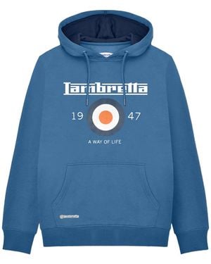 Lambretta Aw24 Target Hoodie (Dark) - Blue