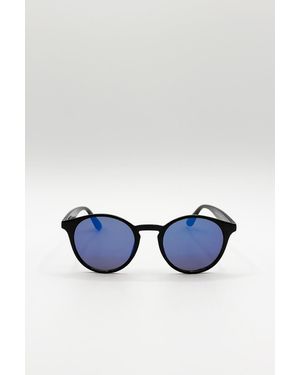 SVNX Classic Preppy Plastic Frame Sunglasses With Lense - Blue